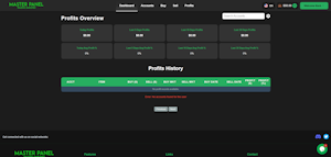 Master Panel dashboard showing CS2 inventory and marketplace balances